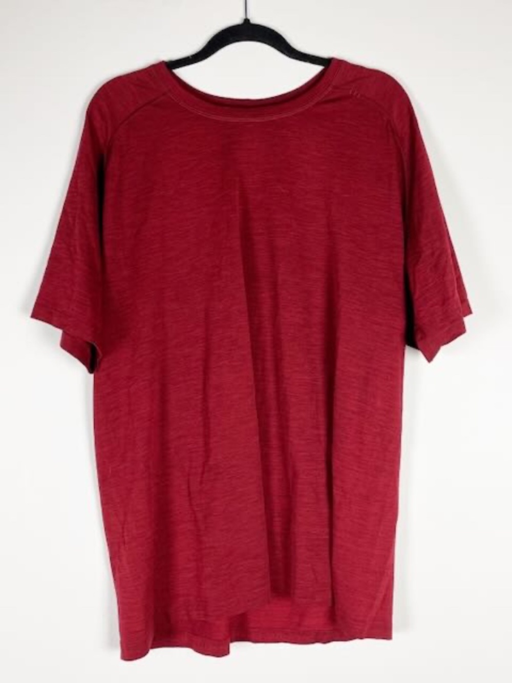 Lululemon Men's Crew Neck Short Sleeve Athletic Work Out Tee Shirt Red XXL